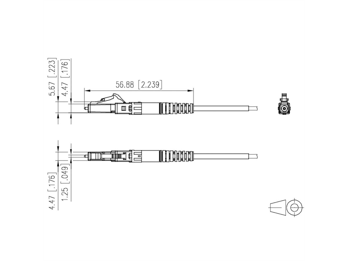 METZ CONNECT OpDAT FAST™Hybrid Kit de connecteur LC APC OS2, 10 pièces