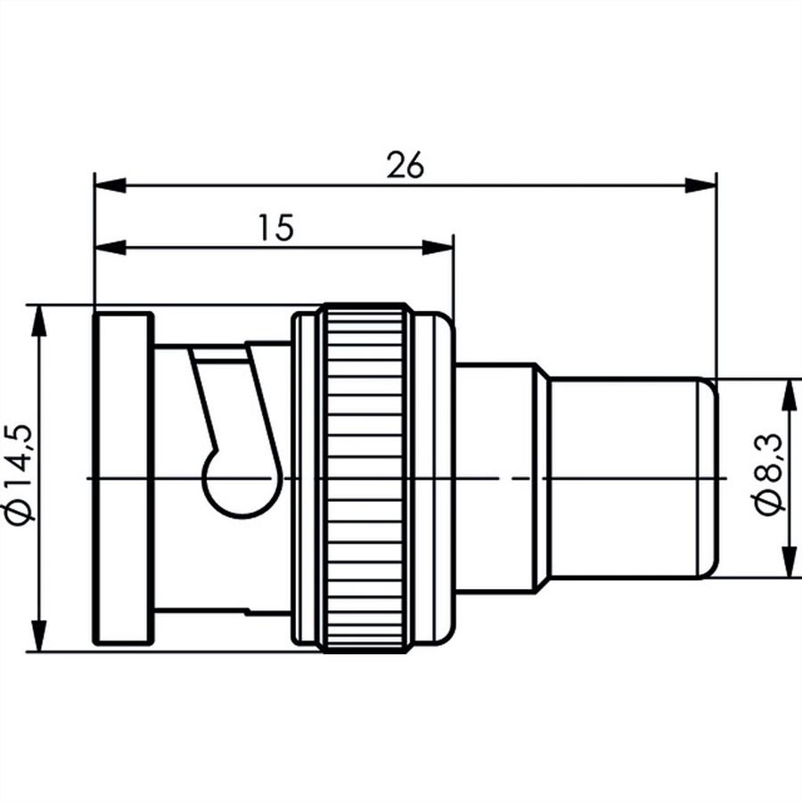 TELEGÄRTNER Adaptateur mâle BNC / femelle RCA