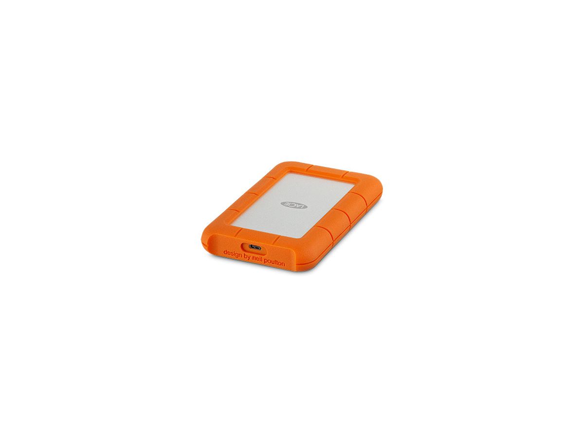 LaCie Rugged USB-C disque dur externe 4000 Go Orange, Argent