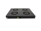 ROLINE 19" Unité de ventilation, 4 ventilateurs, thermostat, noire
