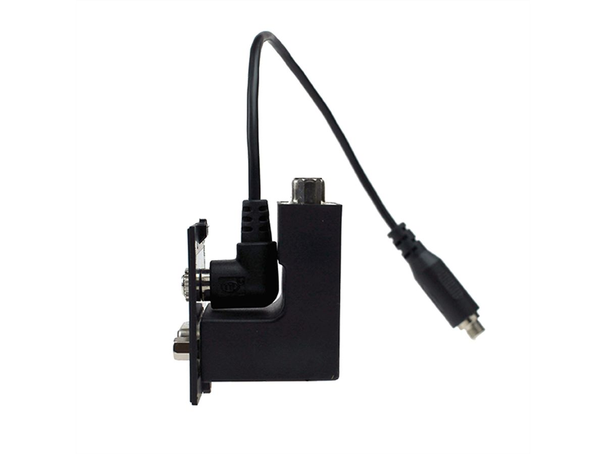 BACHMANN Cadre 1xVGA+ 3,5mm, Sortie sur côté à 90°