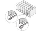 Déflecteur d'air SCHROFF sans panneau frontal, 6 U, 4 HP, profondeur 160 mm