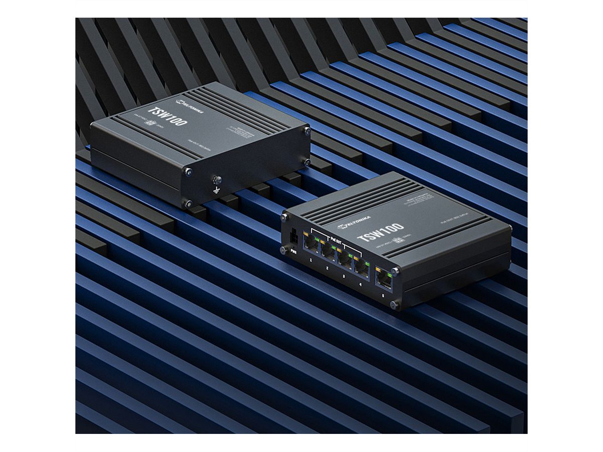 TELTONIKA TSW100 Switch industriel non-géré PoE+ Gigabit