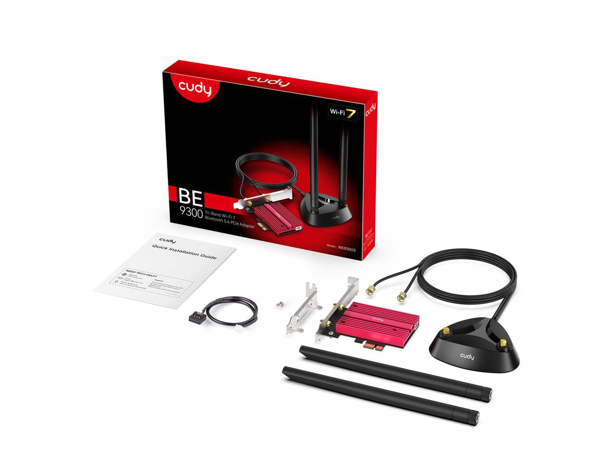CUDY WE9300S Adaptateur PCI Express BE9300 Wi-Fi 7