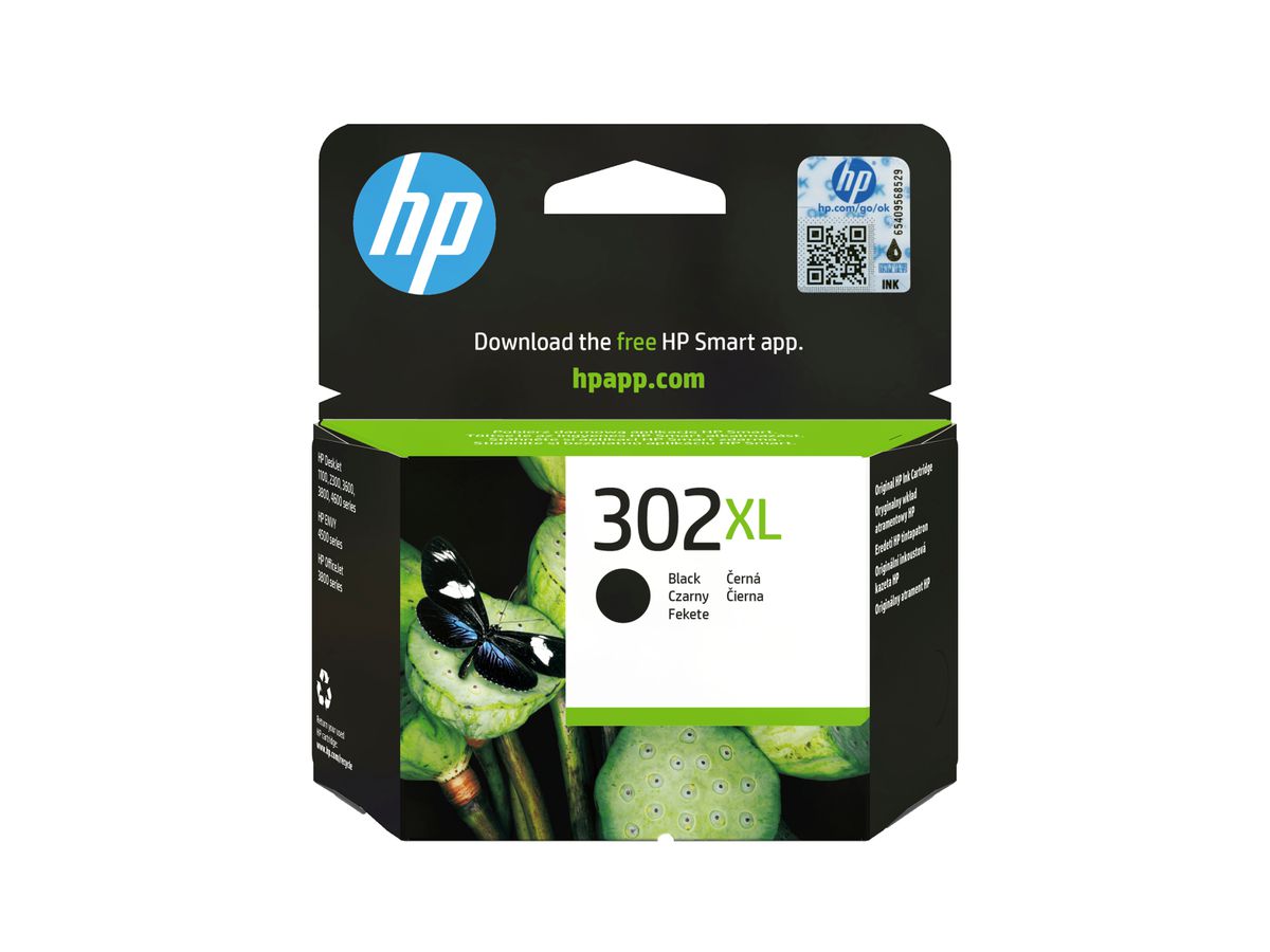 HP 302XL Cartouche d’encre noire grande capacité authentique
