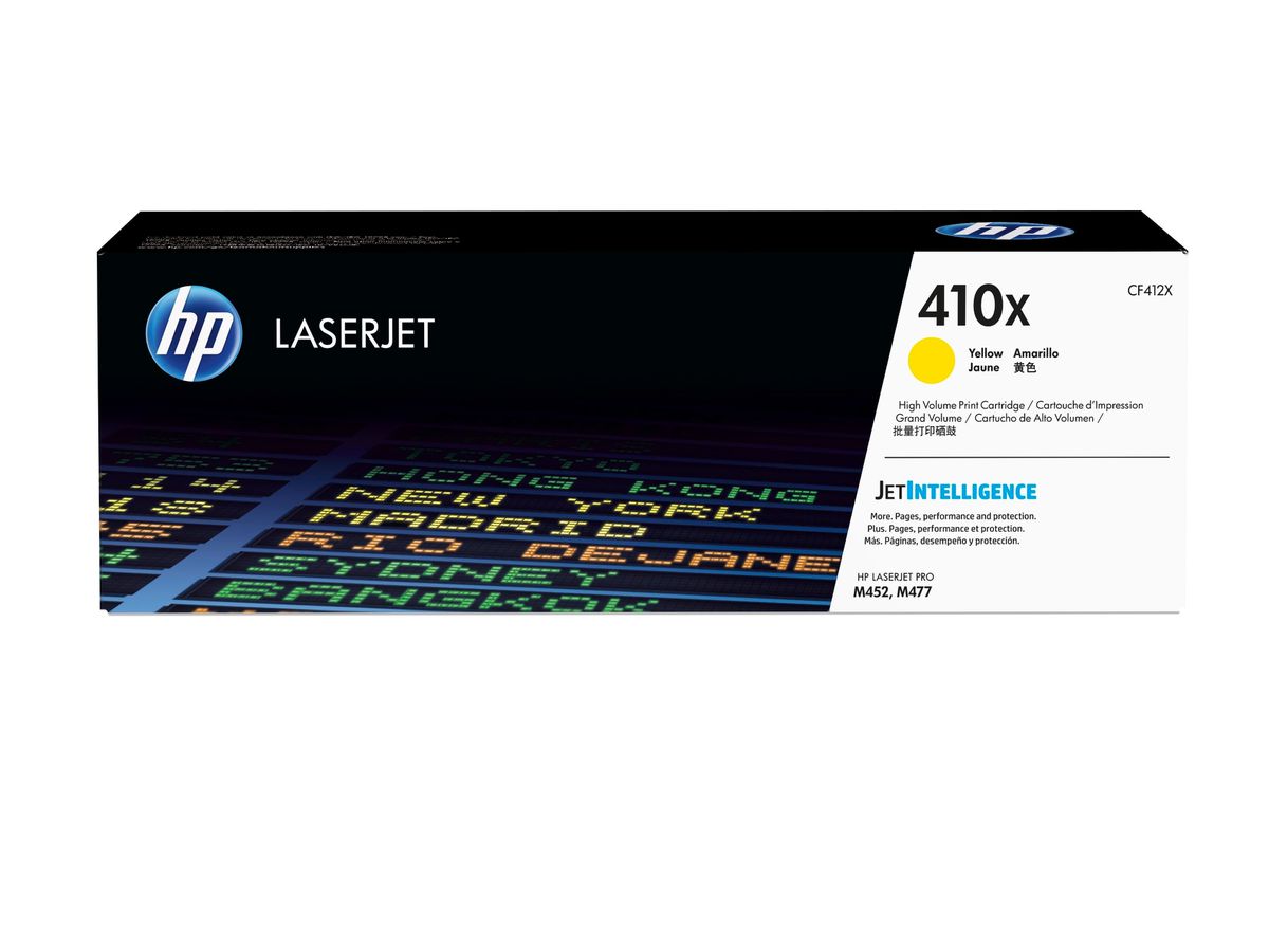 HP 410X toner LaserJet jaune grande capacité authentique