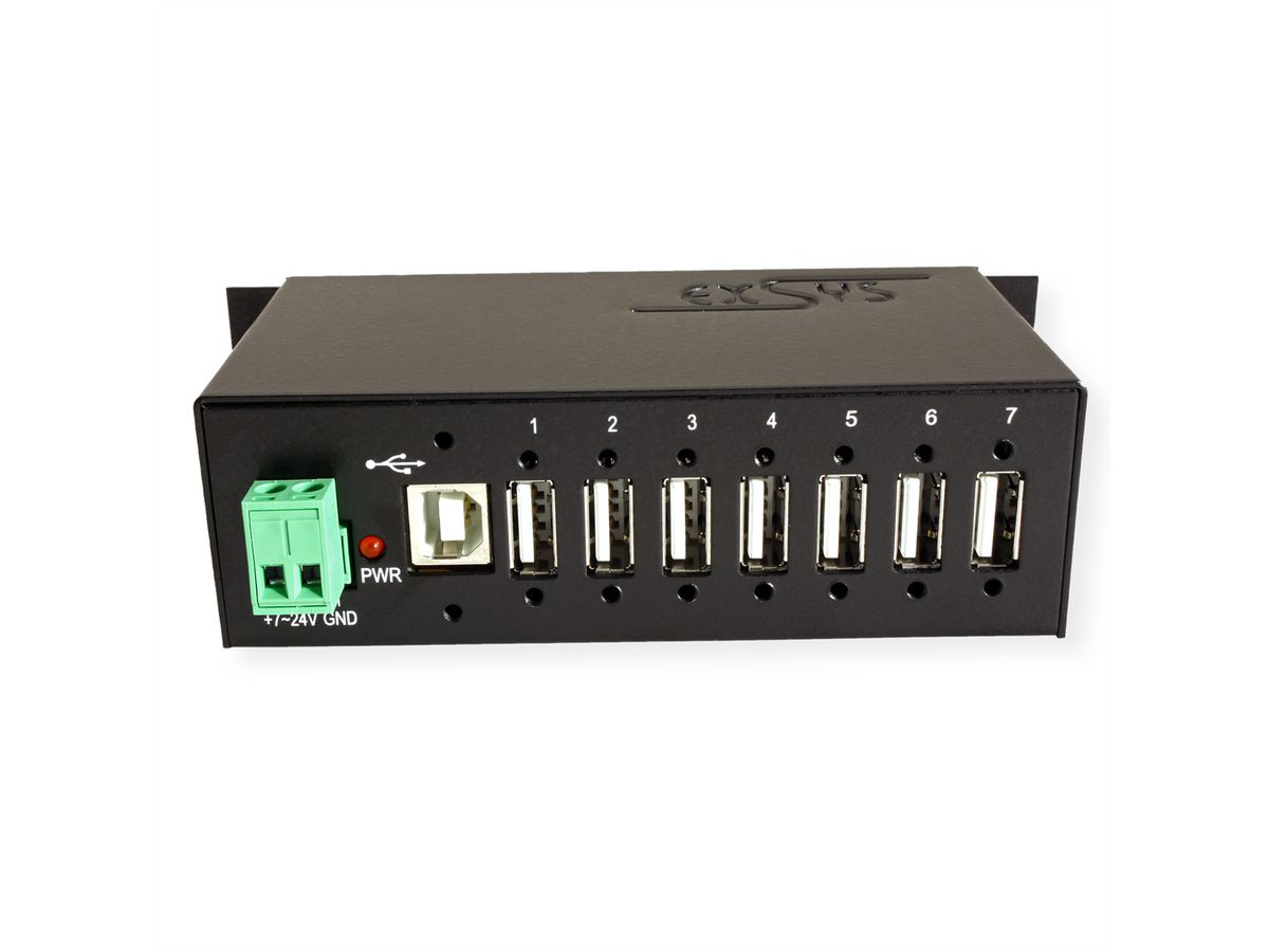 EXSYS EX-1177HMV Hub métal USB 2.0, 7 ports