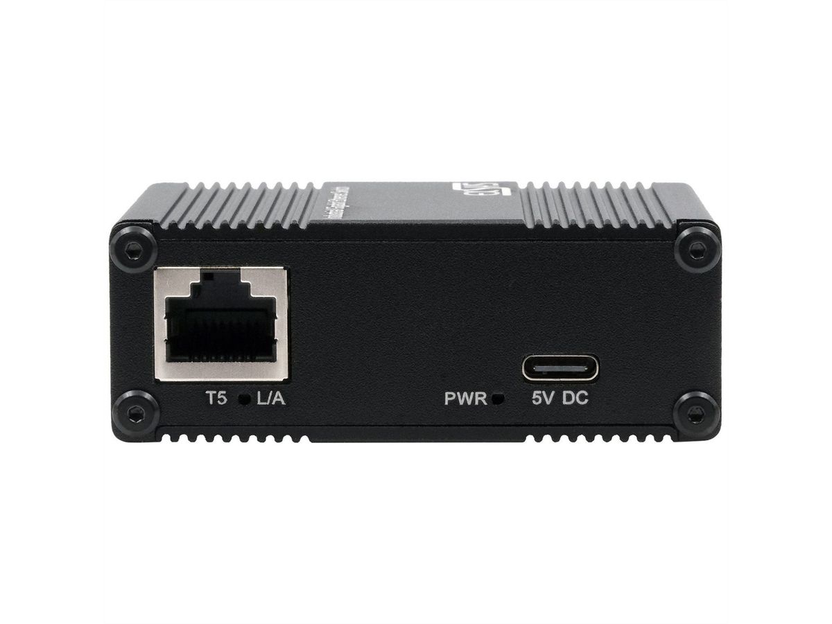 EXSYS EX-62021 Micro-switch Gigabit industriel à 5 ports, non géré, alimentation USB-C