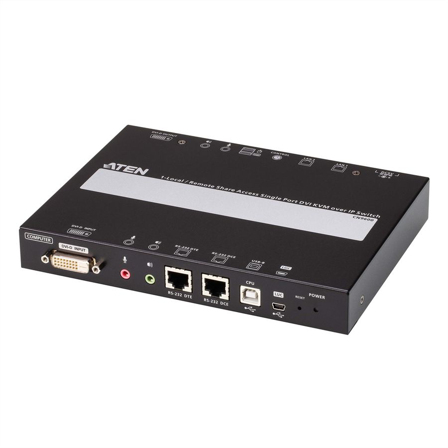 ATEN CN9600 1 Commutateur KVM DVI à un port sur IP accès de partage local/distant