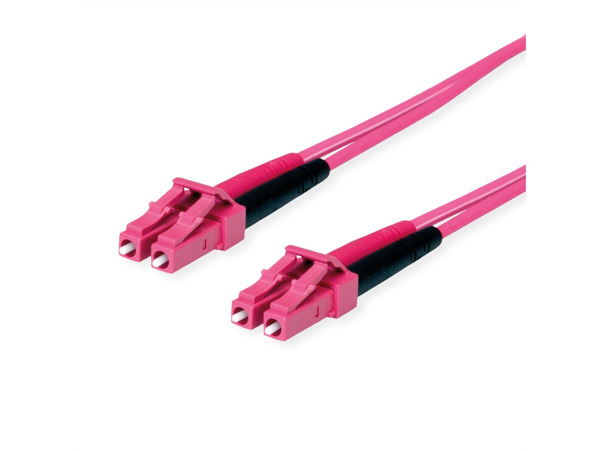TELEGÄRTNER Cordon FO 2x G50/125 OM4, 1x LC Duplex - 1x LC Duplex, violet, 10 m