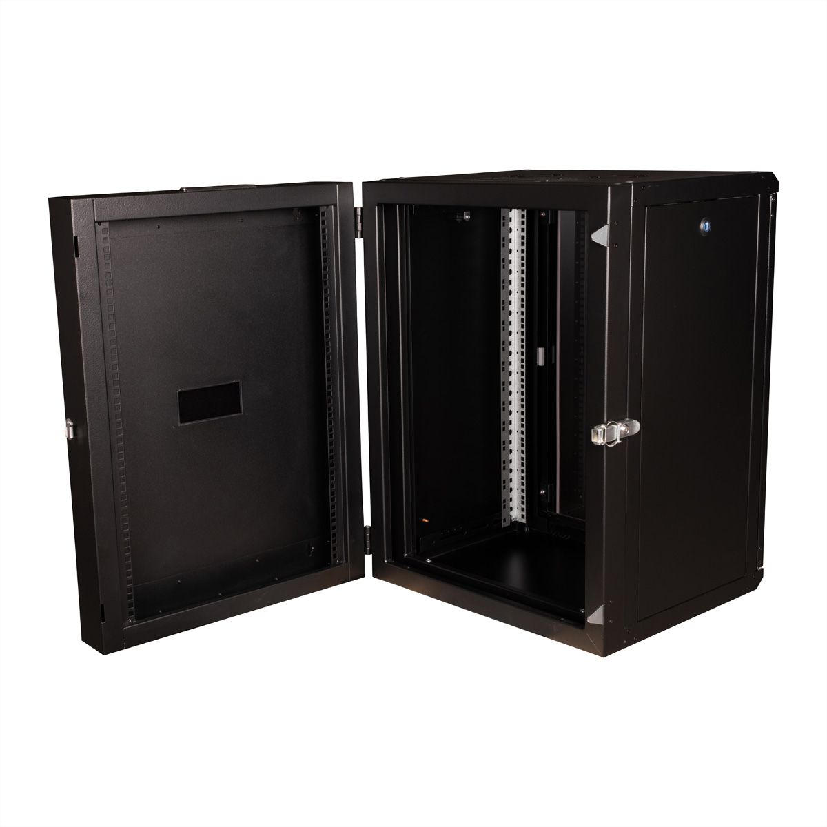 ROLINE 19" Boîtier mural Pro 16U, 600x600 LxP pivotant en 2 parties noir