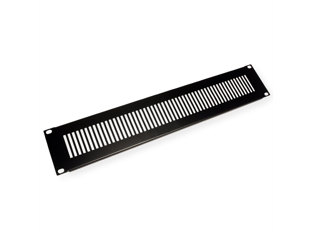 VALUE Panneau avant de ventilation 19", 2 U, noir