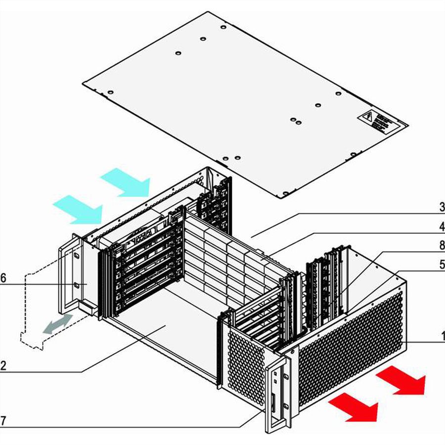 SCHROFF CPCI System for ATX PSU, Horizontal, 2 U, 4 slots
