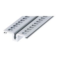 Rail horizontal arrière SCHROFF, type AB pour E/S arrière, avec encoche, 84 HP