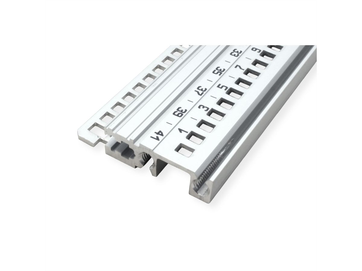 Rail horizontal SCHROFF, avant, type H-LD, lourd, lèvre longue, pour application IEEE, 42 HP