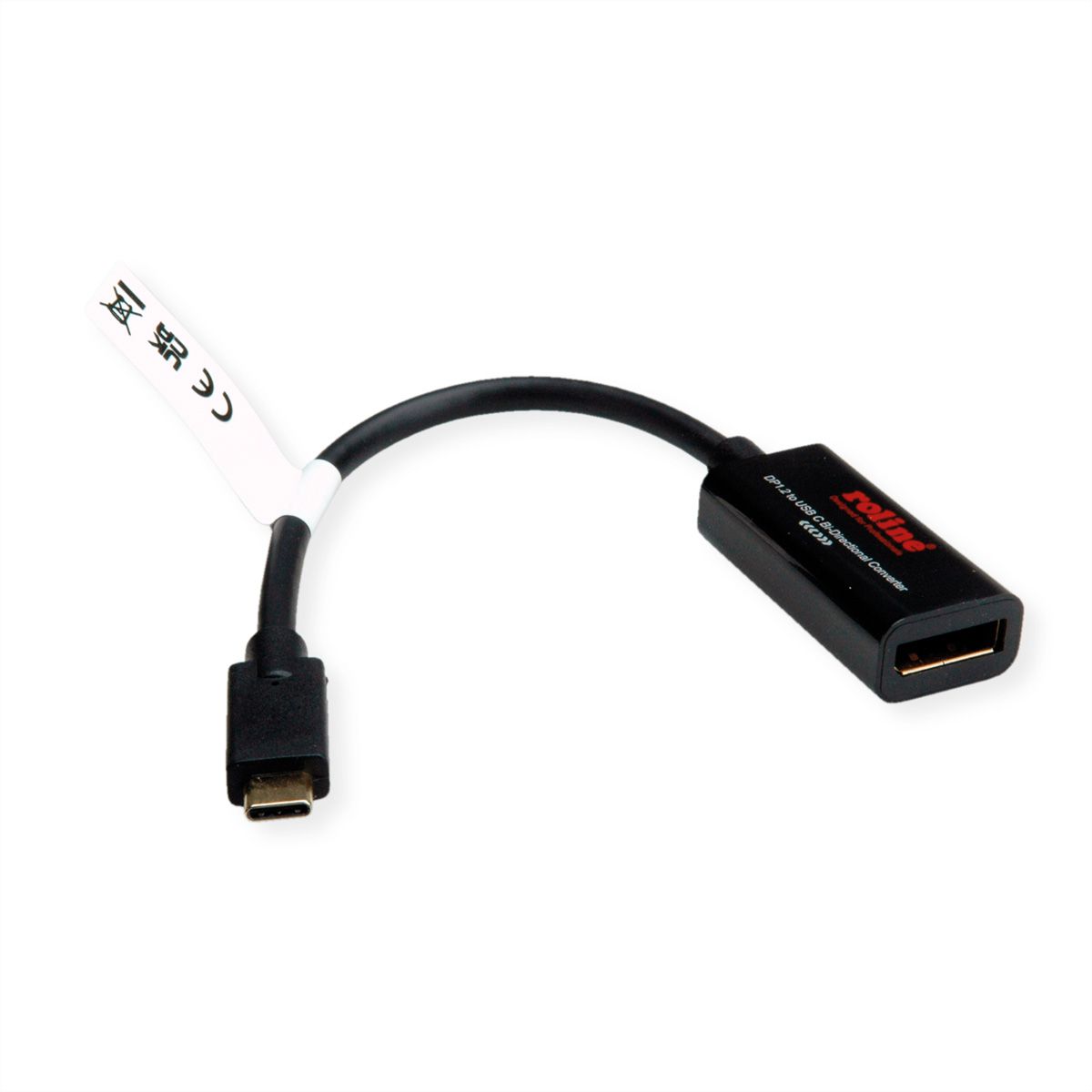 ROLINE Câble adaptateur USB-C - DisplayPort, v1.2, M/F, bidirectionnel, 0,2 m