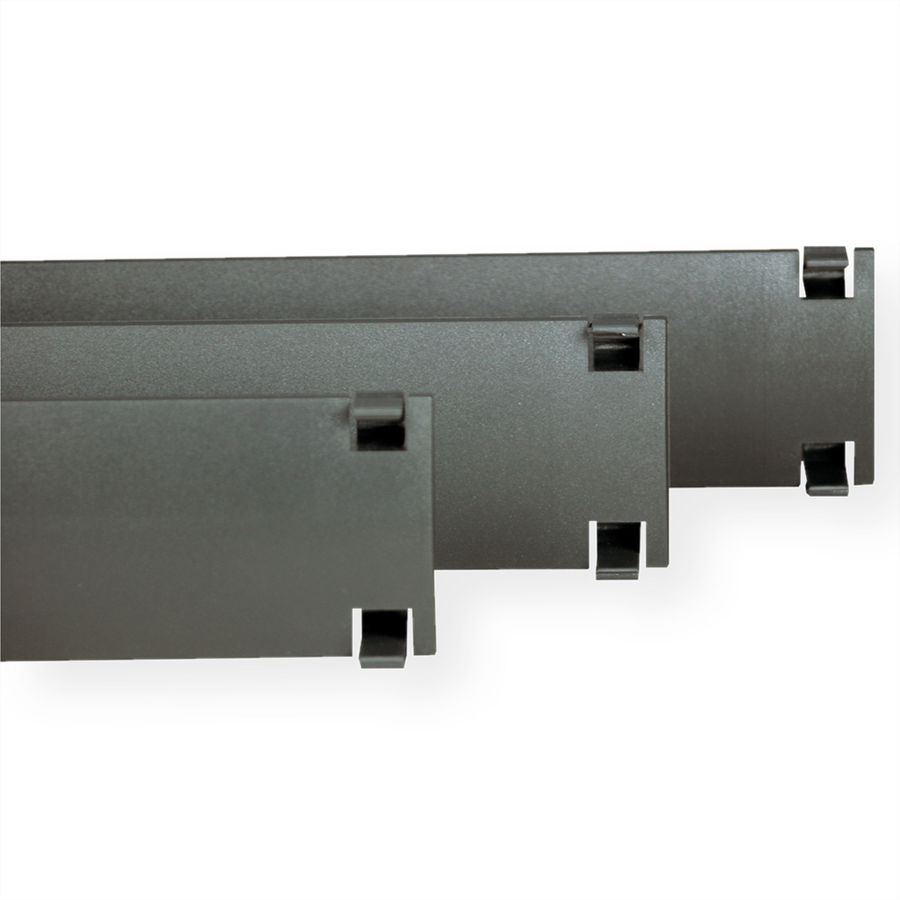 Caches plastiques 19" 1 UH, RAL 7016 gris anthracite, 10 pièces