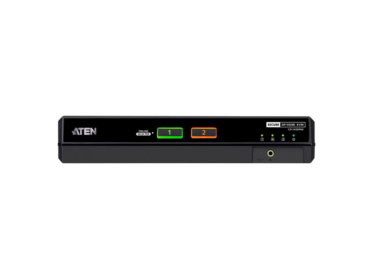 ATEN CS1142DPH4 Commutateur KVM sécurisé universel, double écran 2 ports USB 5K DisplayPort/HDMI