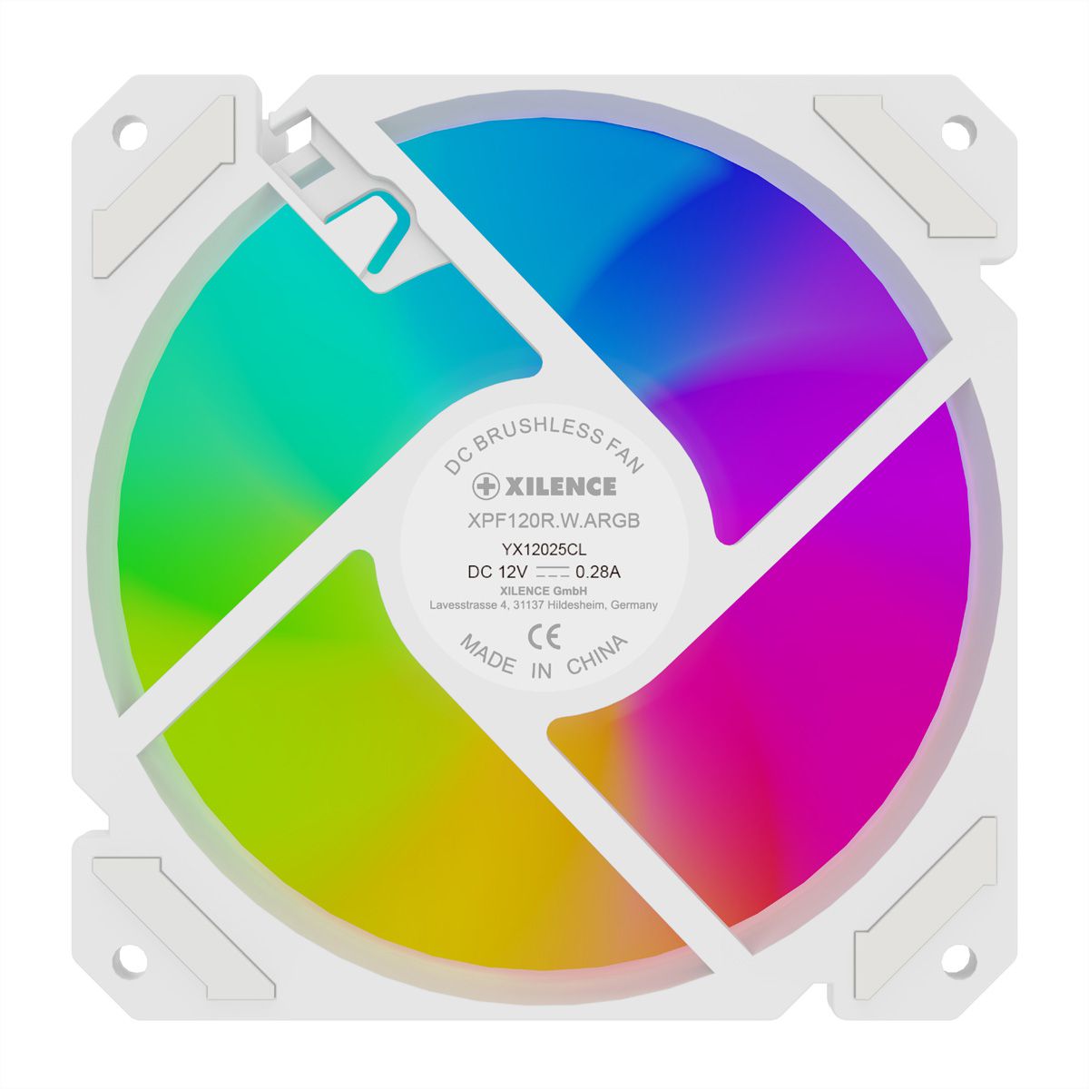 XILENCE Performance A+ REVERSE XF066, Ventilateur LED ARGB 120 mm blanc