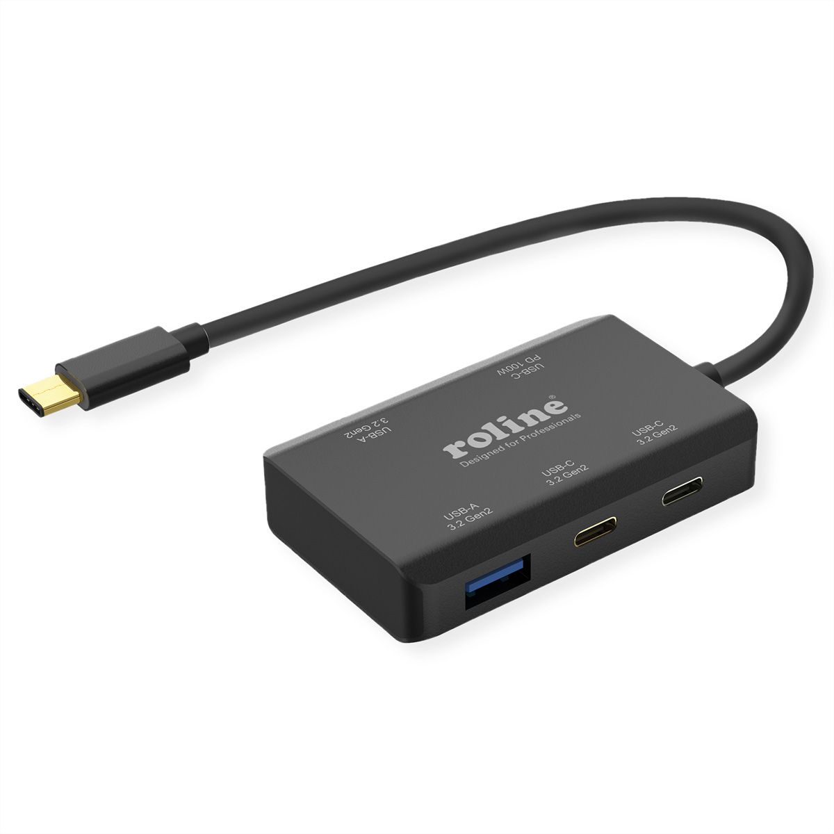 ROLINE Hub USB 3.2 Gen2 , 4 ports (2x A + 2x C), +PD(100W)