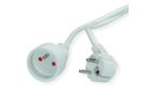 VALUE Câble prolongateur, prise type UTE, blanc, 5 m