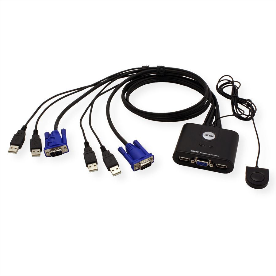 ATEN CS22U Switch KVM VGA, USB, 2 ports