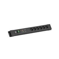 BACHMANN CONNECTUS 6xUTE , 1xGVS 1xinterrupteur 2,0m CEE7/7 noir