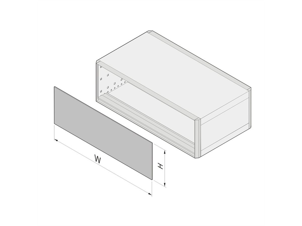 SCHROFF Face avant/arrière CEM, enfichée, blindée - U-FRONTPL.EMC 4UH 84TE