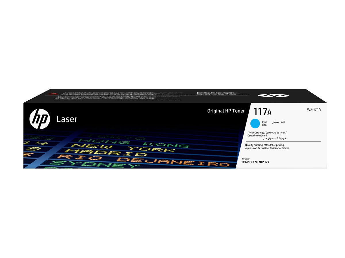 HP Cartouche de toner laser authentique 117A, cyan