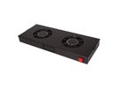 ROLINE 19" Unité de ventilation, 2 ventilateurs, ON/OFF, noir
