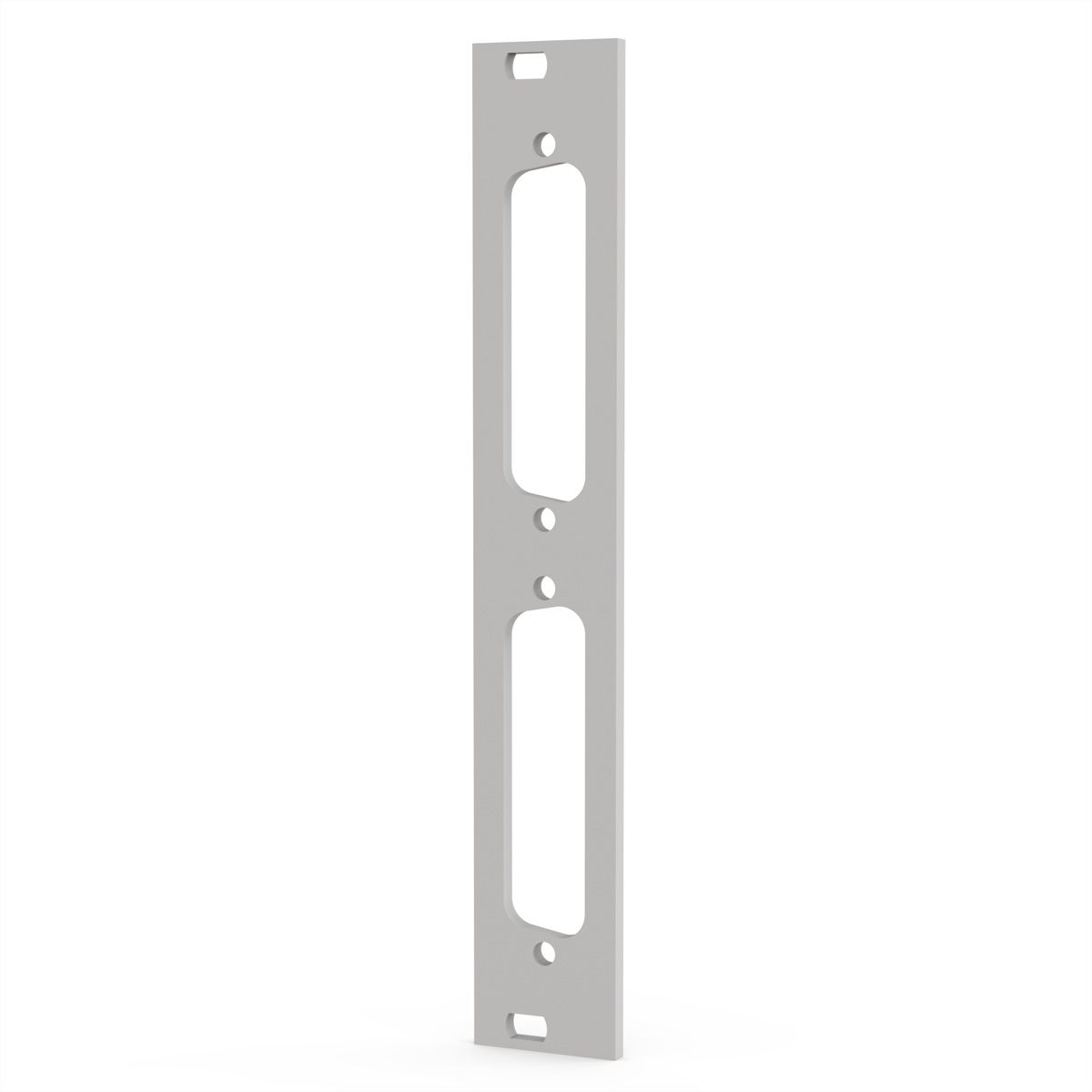 SCHROFF Face avant 19" avec découpe Sub-D, 2x25 pôles, 3U, 4 F, 2,5 mm, Al, RAL 7035