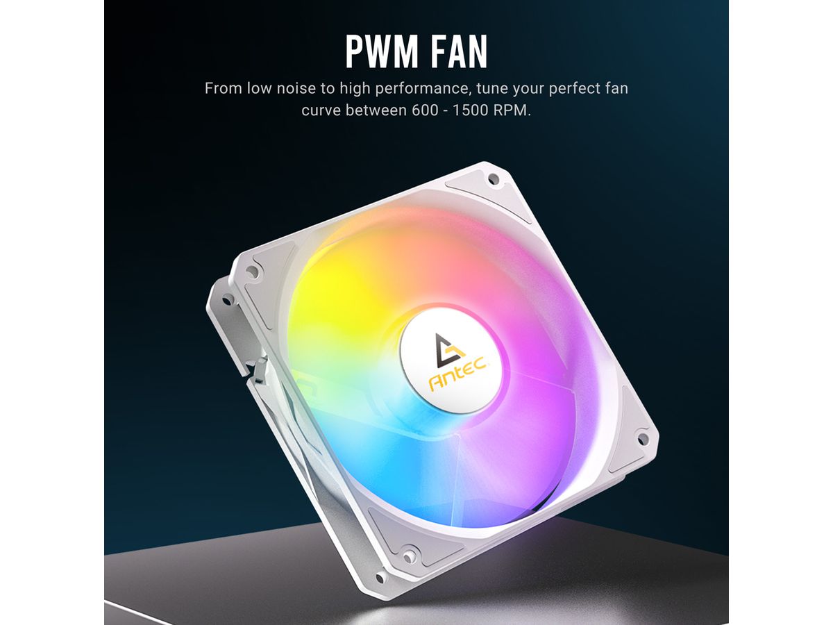 ANTEC P12R PWM ARGB REVERSE Ventilateur de boîtier PC, noir