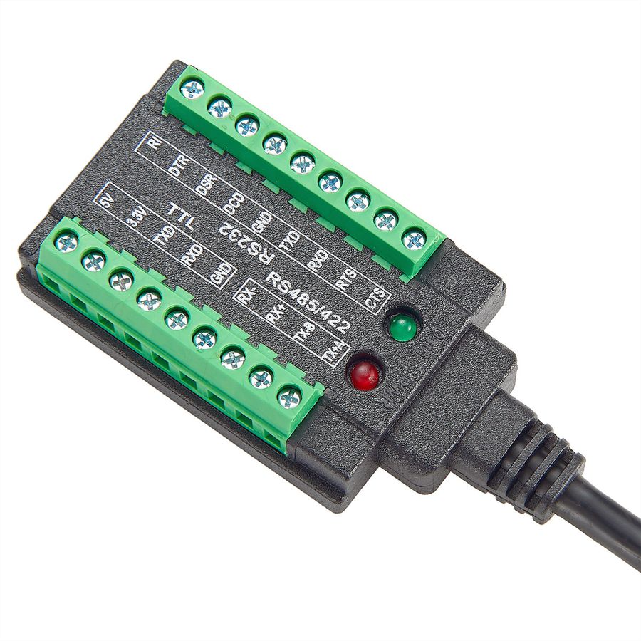 EXSYS EX-13003 Câble USB vers série 1S RS-232/422/485/TTL, bloc terminal, 1.0 m (chipset FTDI)