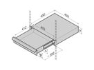 SCHROFF Tiroir 19", 2 U, RAL 7021