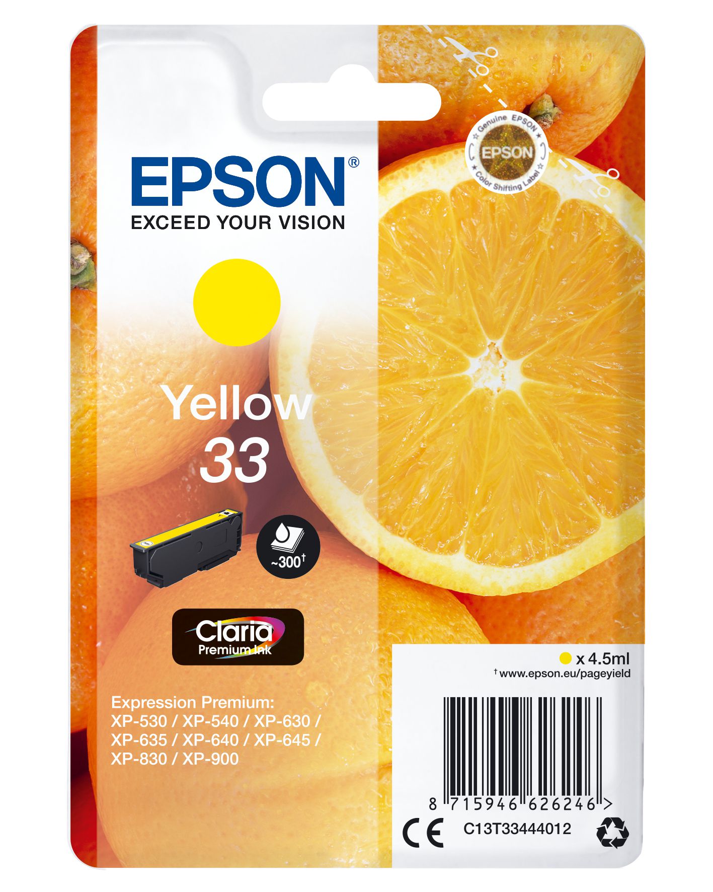 Epson Oranges Cartouche " " - Encre Claria Premium J