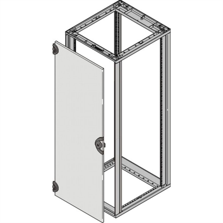 Porte en acier Novastar SCHROFF, Angle d'ouverture à 180°, RAL 7035, 47 U 553W