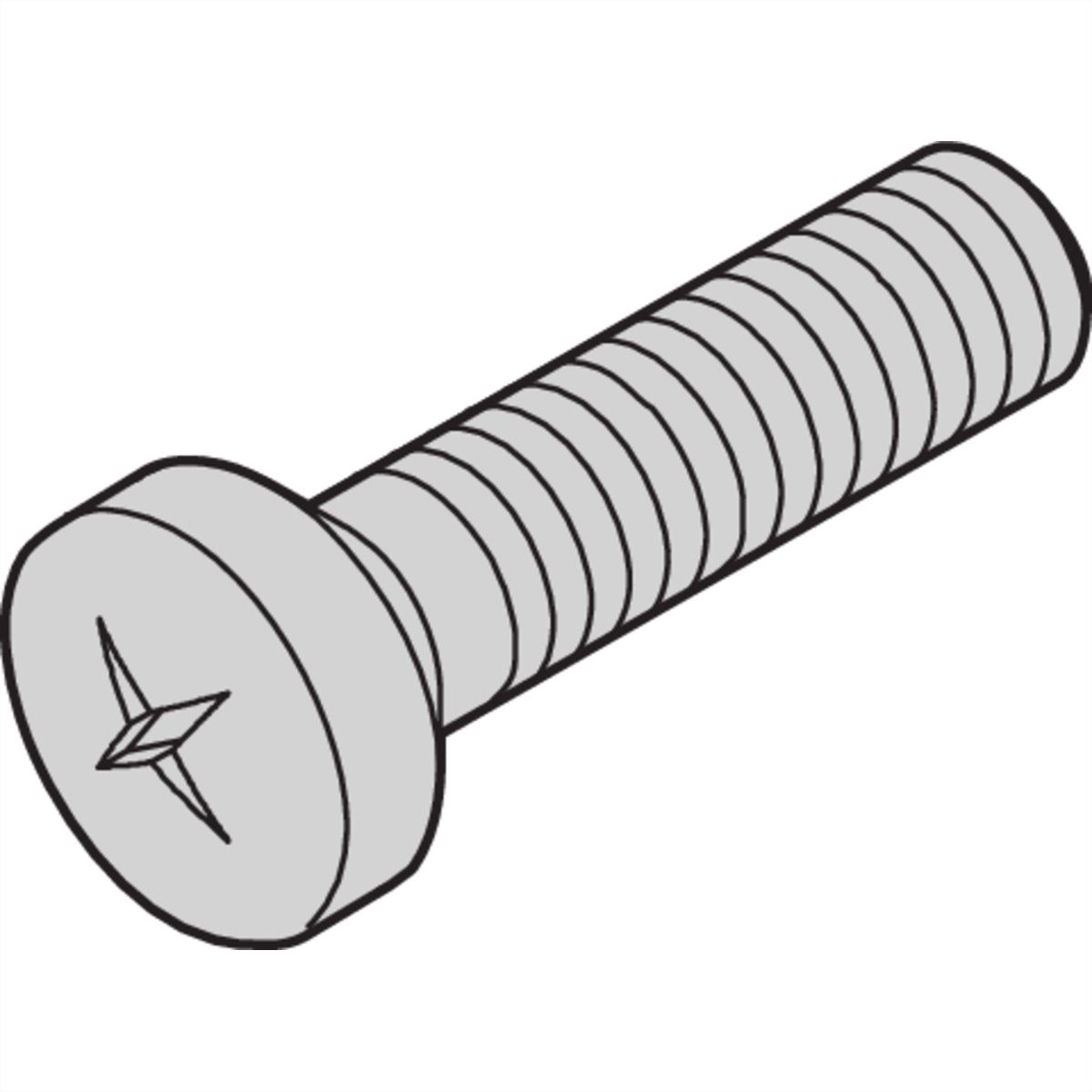 Vis à tête plate de SCHROFF, M4x10