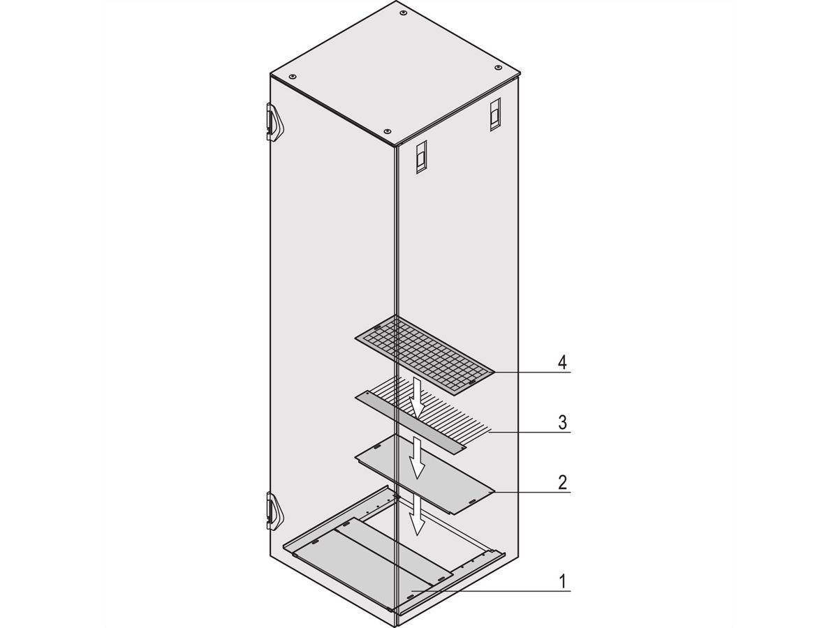 SCHROFF Plaque de base 600L 900P pour bâti mobile