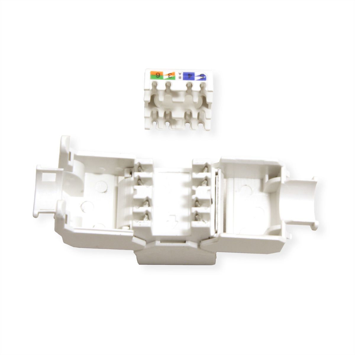 VALUE Keystone Cat.6A (Classe EA), RJ-45, non-blindé, sans outil, blanc