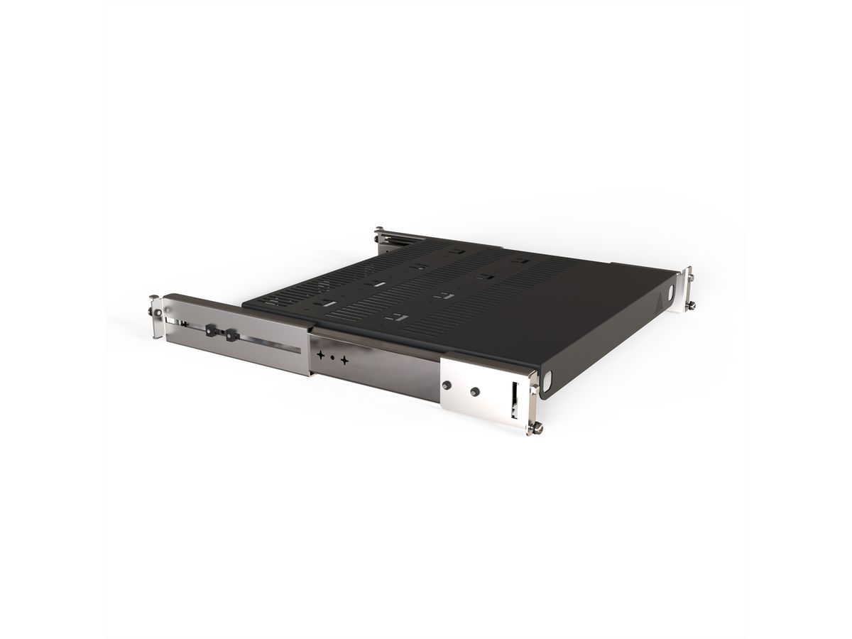 SCHROFF Tablette télescopique 19" pour Varistar, Novastar, Eurorack, 70 kg, RAL 7021, 553W 600D