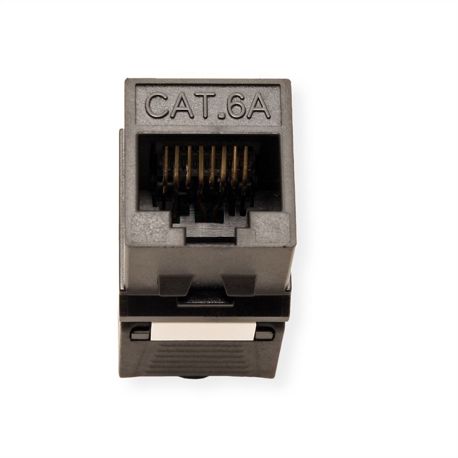 ROLINE Keystone Cat.6A (Classe EA), non blindé, sans outil, SLIM, noir