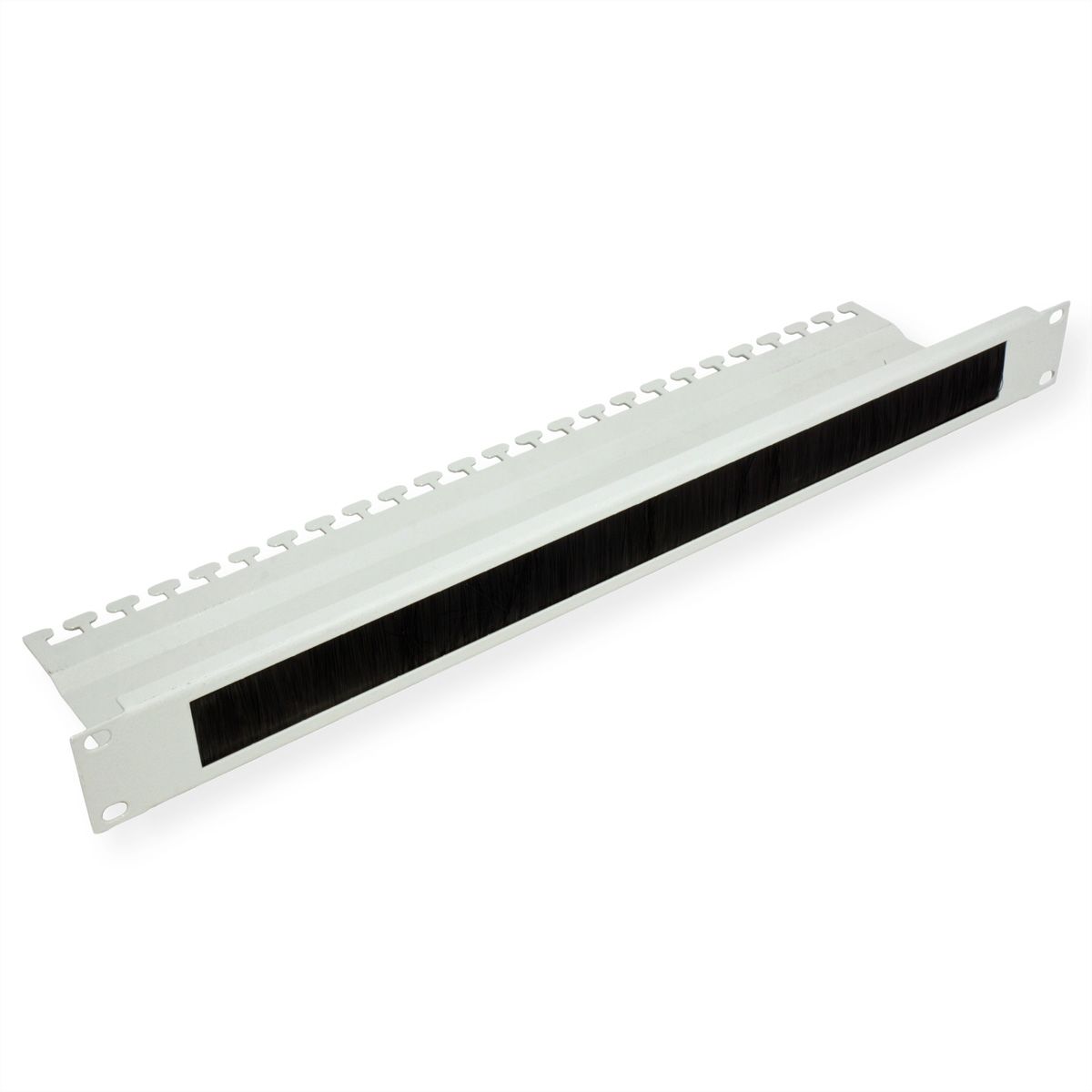 ROLINE 19" Passe-câbles, Avec brosse 1U gris