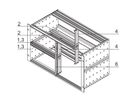 Kit de montage combiné SCHROFF pour châssis, 20:62 HP