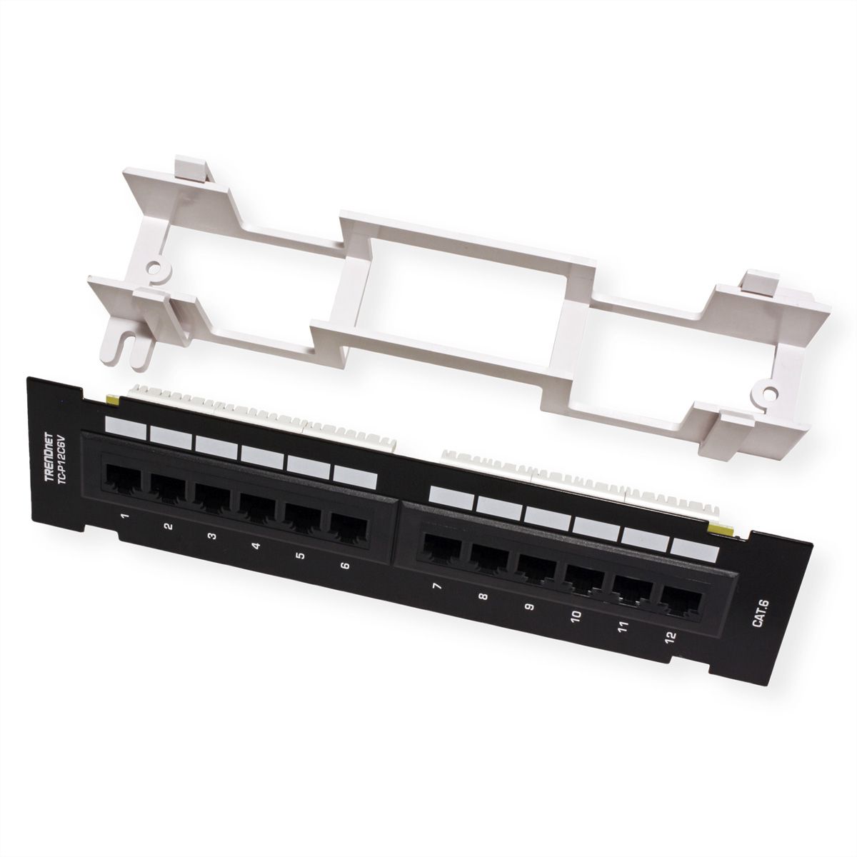 TRENDnet TC-P12C6V Tableau de connexion non blindé Cat6e à 12 ports et fixation murale