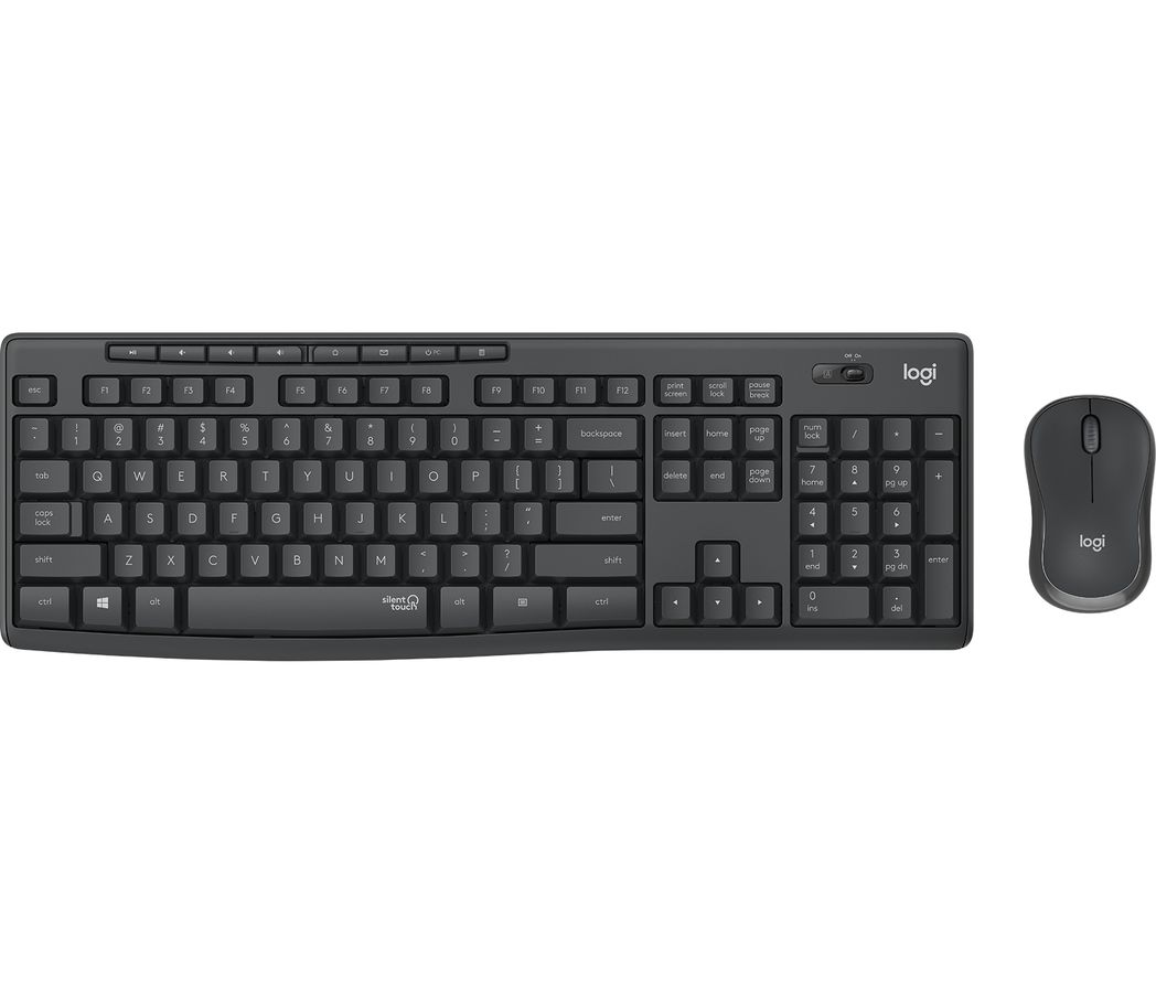 Logitech MK295 Silent Wireless Combo clavier Souris incluse Bureau RF sans fil AZERTY Français Graphite