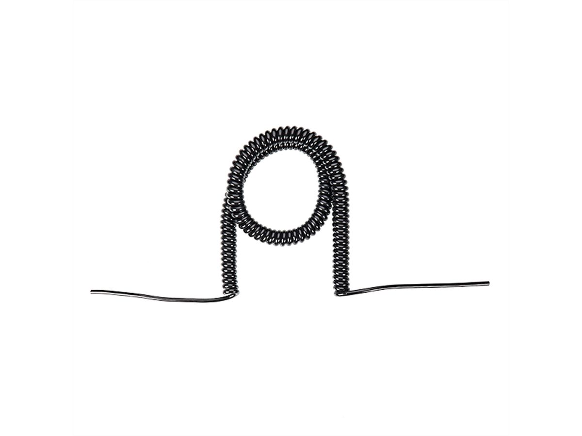 BACHMANN Câble spirale noir 1.5-7.5m, CS-YMH11Y-J 3G1,5