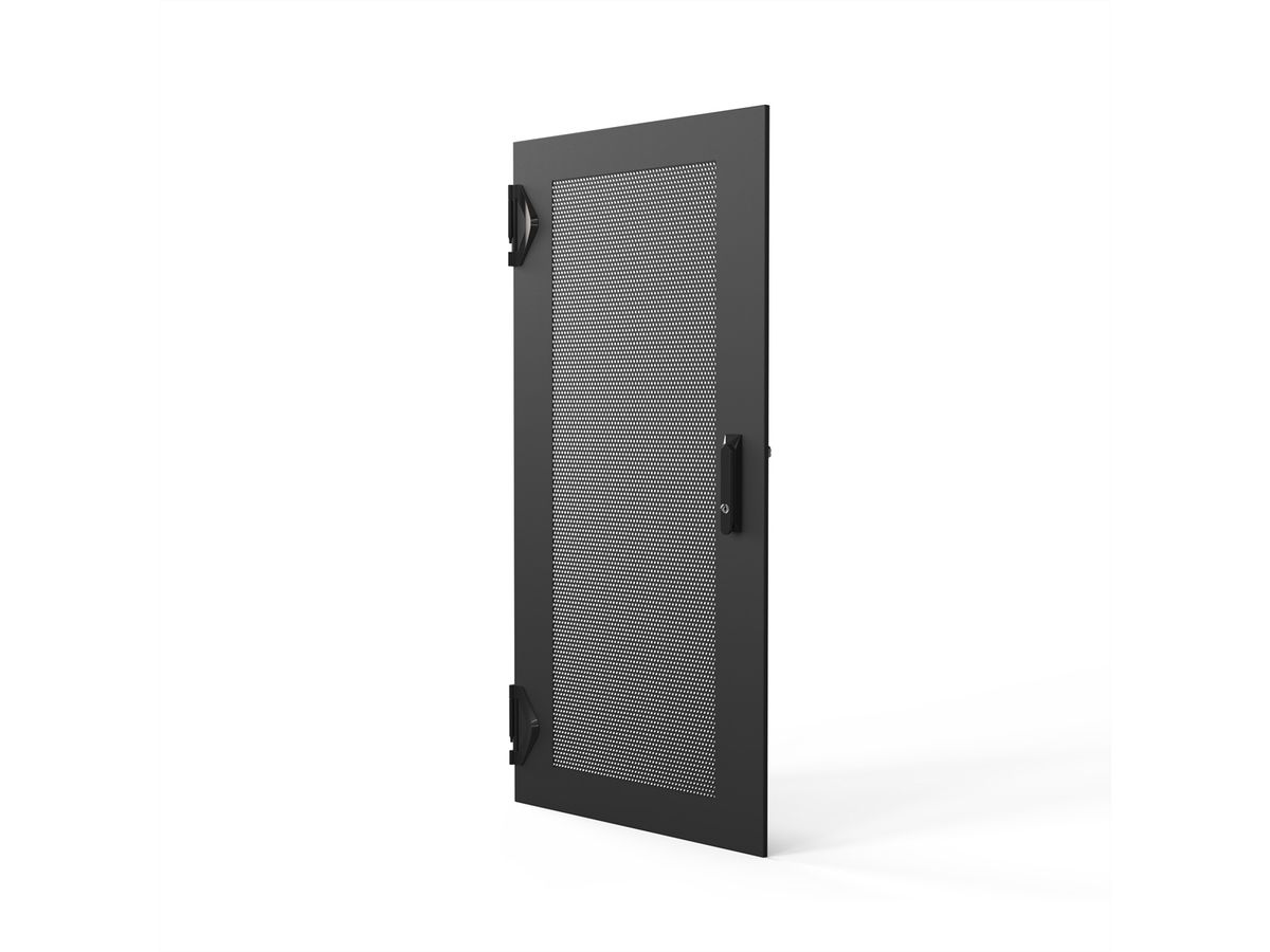 SCHROFF Porte 1400H 600L perforée IP20 fermeture 3 points RAL7021