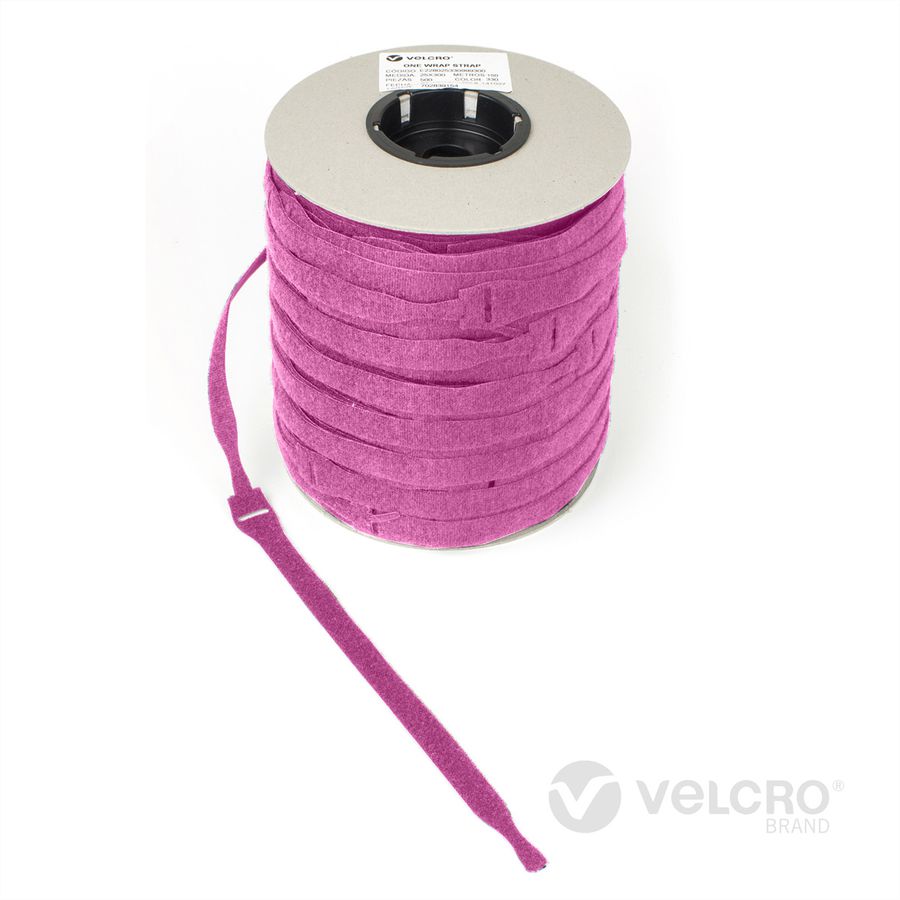 VELCRO® One Wrap® Strap 13mm x 200mm, 750 pièces, rose