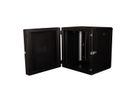 ROLINE 19" Boîtier mural Pro 12U, 600x600 LxP pivotant en 2 parties noir