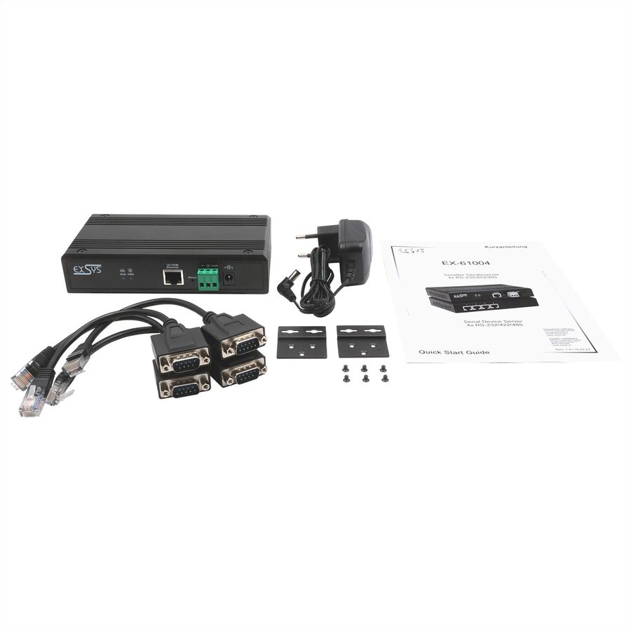 EXSYS EX-61004 Ethernet vers 4x RS-232/422/485